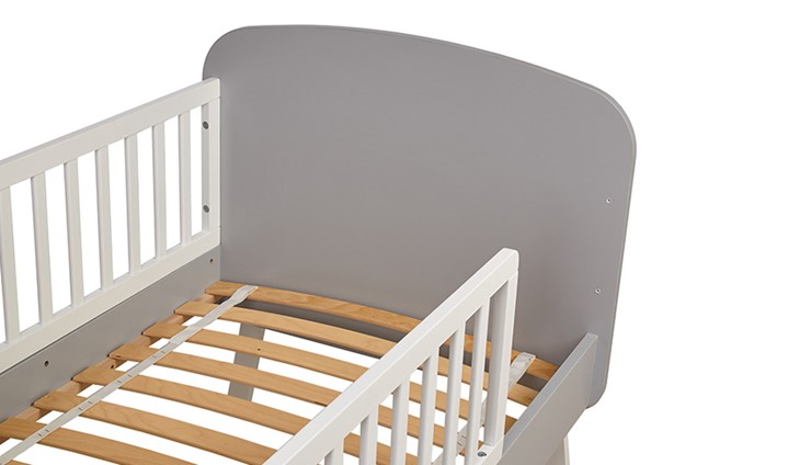 Кровать детская POLINI Kids Mirum 2000 Серый-Белый в Стерлитамаке - изображение 4