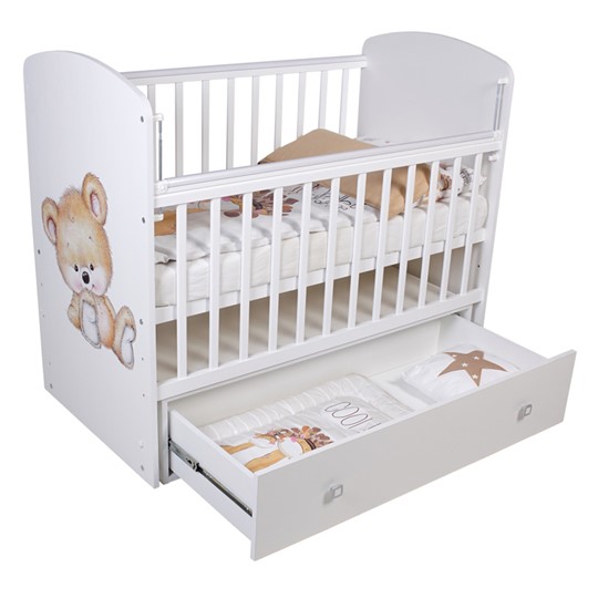 Детская кровать Фея 750 Медвежонок Белый в Стерлитамаке - изображение 2