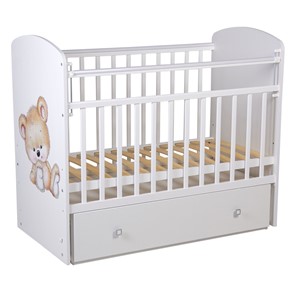 Детская кровать Фея 750 Медвежонок Белый в Стерлитамаке - предосмотр