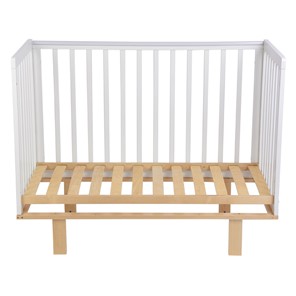 Кровать для новорожденных серия 3400 POLINI Kids Simple 340 Белый / Натуральный в Стерлитамаке - предосмотр 2