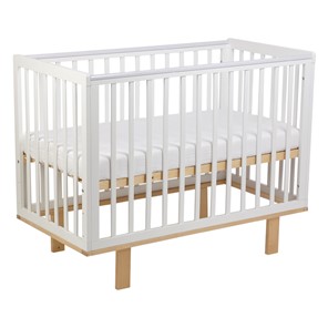 Кровать для новорожденных серия 3400 POLINI Kids Simple 340 Белый / Натуральный в Стерлитамаке - предосмотр 4