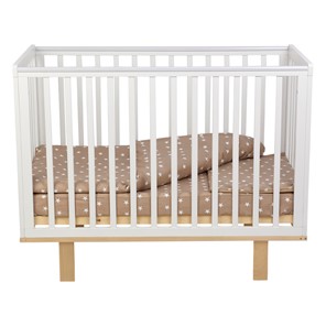 Кровать для новорожденных серия 3400 POLINI Kids Simple 340 Белый / Натуральный в Стерлитамаке - предосмотр 5
