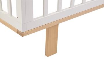 Кровать для новорожденных серия 3400 POLINI Kids Simple 340 Белый / Натуральный в Стерлитамаке - предосмотр 6