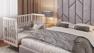 Кровать для новорожденных серия 3400 POLINI Kids Simple 340 Белый / Натуральный в Стерлитамаке - предосмотр 9