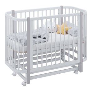 Детская кровать POLINI Kids Simple 350 Белый / Серый в Уфе