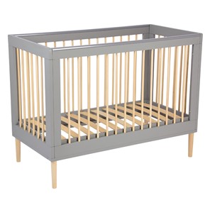 Детская кроватка POLINI Kids Simple 360 Серый / Натуральный в Стерлитамаке - предосмотр 1