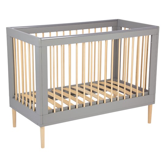 Детская кроватка POLINI Kids Simple 360 Серый / Натуральный в Стерлитамаке - изображение 1
