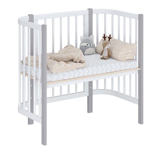 Приставная кровать POLINI Kids Simple 105 Белый / Серый в Салавате - изображение 1
