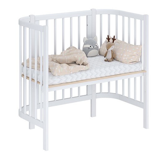 Кроватка приставная POLINI Kids Simple 105 Белый в Салавате - изображение 1