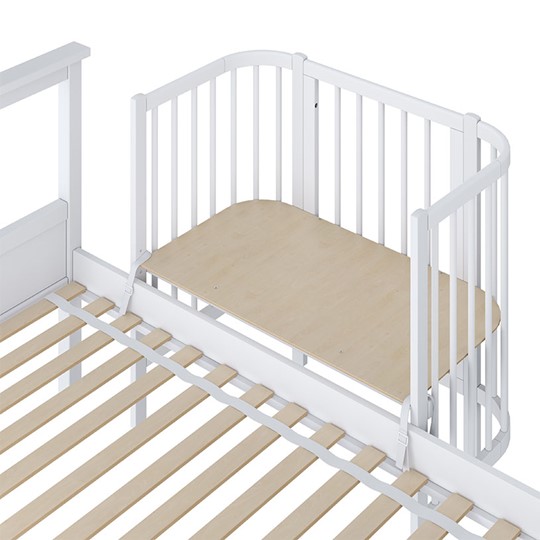 Кроватка приставная POLINI Kids Simple 105 Белый в Стерлитамаке - изображение 2