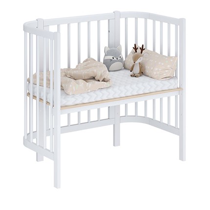 Кроватка приставная POLINI Kids Simple 105 Белый в Уфе - изображение