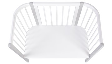 Кроватка детская приставная POLINI Kids Simple 120 Белый / Серый в Уфе - предосмотр 3