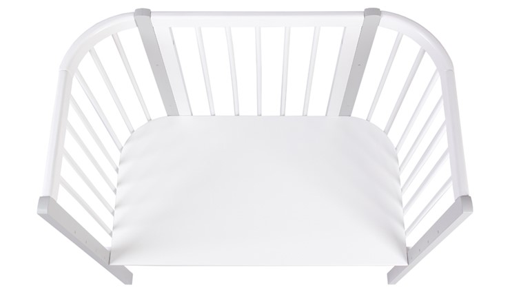 Кроватка детская приставная POLINI Kids Simple 120 Белый / Серый в Уфе - изображение 3