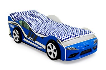 Кровать-машина детская Супра синяя в Уфе