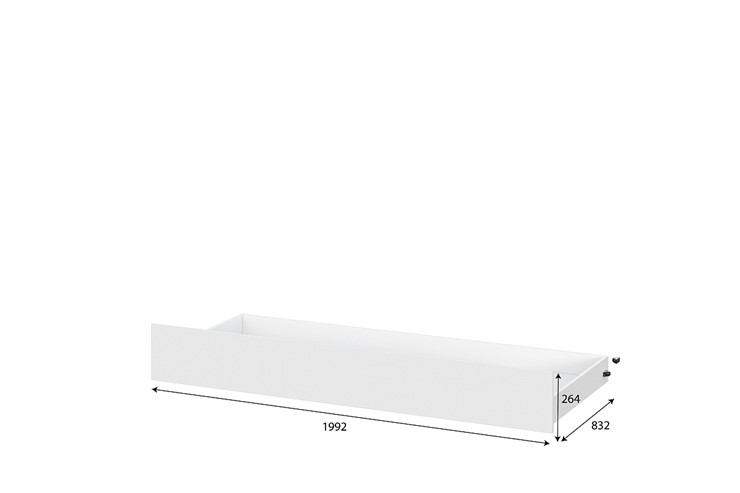 Детская выкатная кровать Токио, белый текстурный (одинарная (0,9х2,0) + выкатная) в Уфе - изображение 4