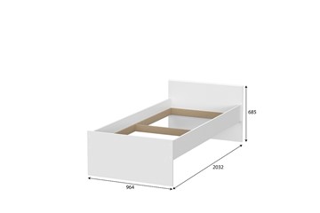 Детская выкатная кровать Токио, белый текстурный (одинарная (0,9х2,0) + выкатная) в Стерлитамаке - предосмотр 3