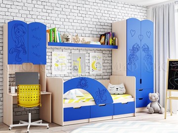 Гарнитур детской мебели Юниор-3, Синий матовый в Стерлитамаке - предосмотр
