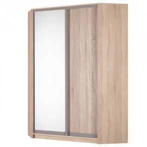 Угловой шкаф Аларти (YA-198х1250(602) (6) Вар. 2; двери D5+D6), с зеркалом в Стерлитамаке - предосмотр