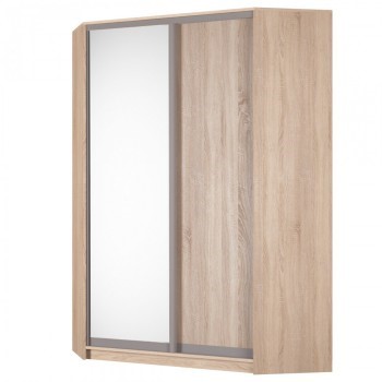 Угловой шкаф Аларти (YA-198х1250(602) (6) Вар. 2; двери D5+D6), с зеркалом в Стерлитамаке - изображение