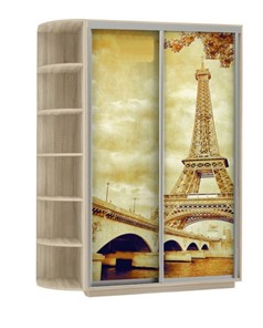 Шкаф 2-дверный Экспресс 1900x600x2200, со стеллажом, Париж/дуб сонома в Уфе
