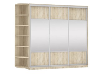 Шкаф 3-дверный Экспресс (Комби), со стеллажом 2700х600х2200, дуб сонома в Стерлитамаке