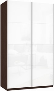 Шкаф-купе Прайм (Белое стекло/Белое стекло) 1200x570x2300, венге в Стерлитамаке - предосмотр