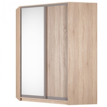 Угловой шкаф Аларти (YA-198х1400(602) (8) Вар. 2; двери D5+D6), с зеркалом в Уфе - изображение