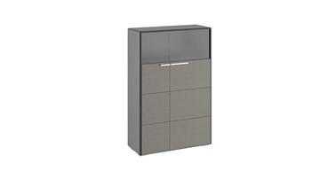 Шкаф Наоми комбинированный двухстворчатый, цвет Фон серый, Джут ТД-208.07.29 в Уфе