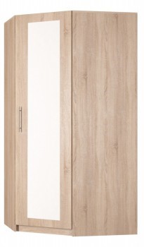Распашной шкаф угловой Реал (YR-198х1034 (7)-М, Вар.1), с зеркалом в Стерлитамаке - изображение