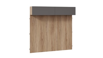 Навесной шкаф с декоративными панелями Порто (366) СМ-393.21.023-24 (Яблоня Беллуно/Графит софт) в Уфе - предосмотр