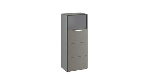 Шкаф Наоми комбинированный одностворчатый, цвет Фон серый, Джут ТД-208.07.28 в Стерлитамаке - изображение