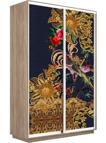 Шкаф 2-дверный Экспресс 1600x450x2400, Золотой орнамент/дуб сонома в Стерлитамаке