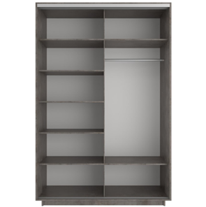 Шкаф 2-х дверный Экспресс 1600x600x2200, Абстракция серая/бетон в Стерлитамаке - предосмотр 1