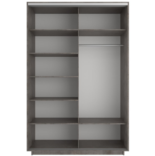 Шкаф 2-х дверный Экспресс 1600x600x2200, Абстракция серая/бетон в Стерлитамаке - изображение 1