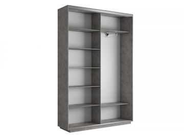 Шкаф 2-дверный Экспресс (2 зеркала) 1200x450x2200, бетон в Стерлитамаке - предосмотр 3