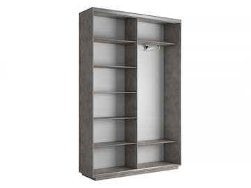 Шкаф 2-дверный Экспресс (2 зеркала) 1400x450x2200, бетон в Стерлитамаке - предосмотр 3
