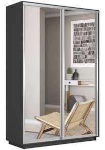 Шкаф 2-дверный Экспресс (2 зеркала) 1600x450x2400, серый диамант в Стерлитамаке