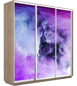 Шкаф 3-х дверный Экспресс 2400х600х2200, Фиолетовый дым/дуб сонома в Стерлитамаке
