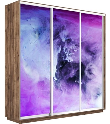 Шкаф Экспресс 2400х600х2200, Фиолетовый дым/дуб табачный в Стерлитамаке - изображение