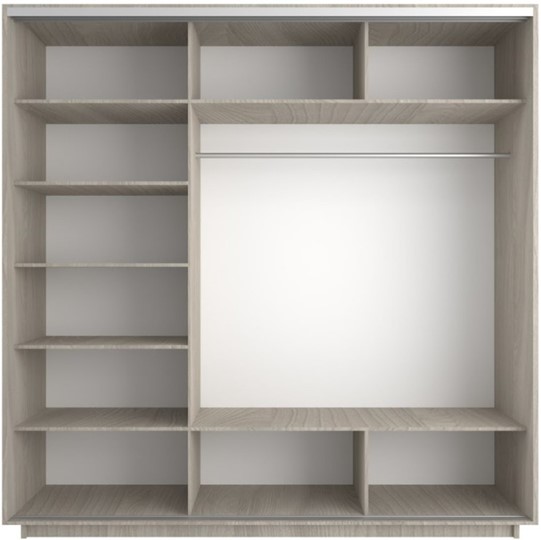 Шкаф трехдверный Экспресс (3 зеркала) 2100х600х2200, шимо светлый в Уфе - изображение 2