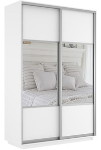 Шкаф 2-дверный Экспресс (Комби) 1200x450x2200, белый снег в Стерлитамаке - предосмотр
