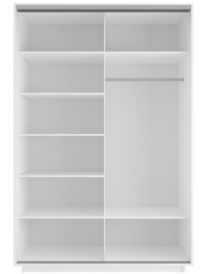 Шкаф 2-х створчатый Экспресс (Комби) 1200x600x2400, белый снег в Стерлитамаке - изображение 1