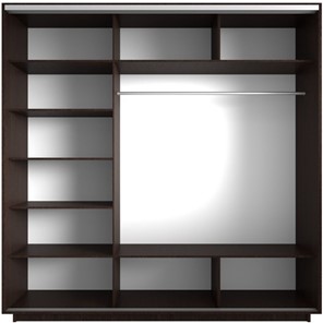 Шкаф 3-х створчатый Экспресс со стеллажом, 2100х600х2200, Сакура/венге в Стерлитамаке - предосмотр 1