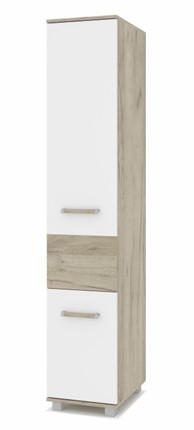 Распашной шкаф В-12, Серый дуб/Белый в Стерлитамаке - изображение