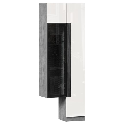 Шкаф с витриной Кельн, 674020, белый/метрополитан грей в Стерлитамаке - изображение