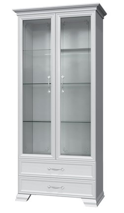 Шкаф-витрина Грация ШР-2, белый, 2 стекла в Стерлитамаке - изображение