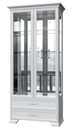 Шкаф-витрина Грация ШР-2, белый, 4 стекла в Стерлитамаке - изображение