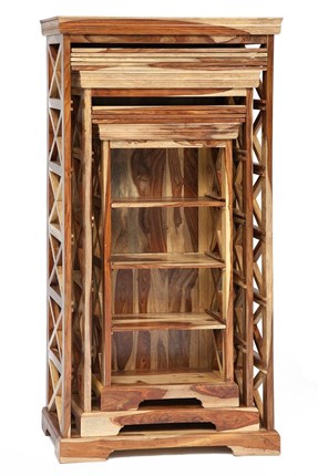 Шкафы для книг Бомбей - 0761A (набор 3 шт.) палисандр, натуральный (natural) арт.10047 в Стерлитамаке - изображение