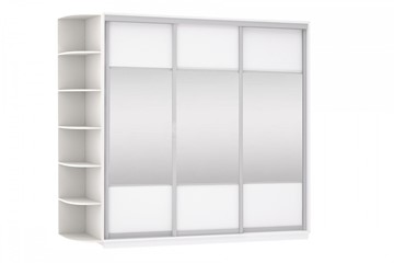 Шкаф 3-х створчатый Экспресс (Комби), со стеллажом 2700х600х2200, белый снег в Стерлитамаке