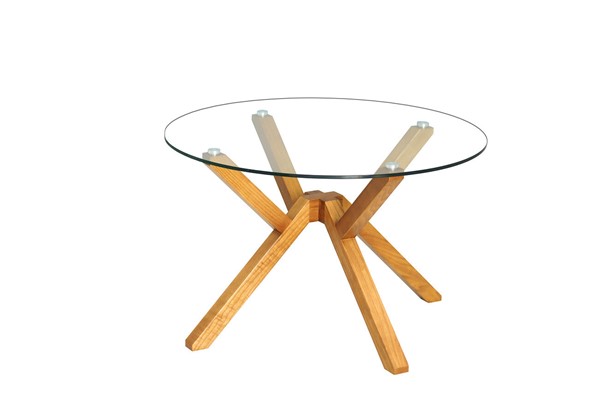 Стеклянный стол Берген-2, натуральный массив в Стерлитамаке - изображение